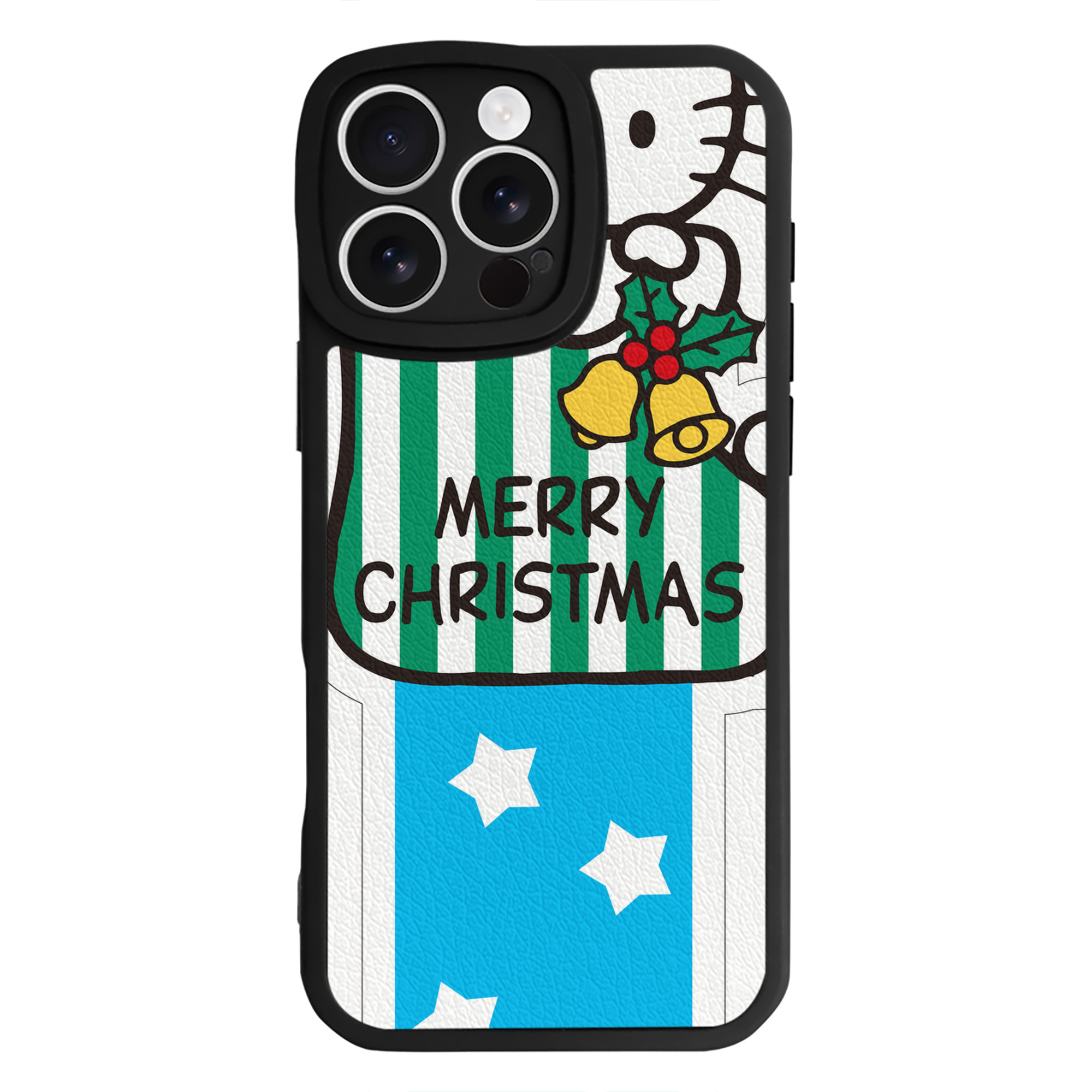 （画像用） Hello Kitty ハローキティ 【iPhone 16シリーズ対応】シリコンスマホケース（レザー調） 材質：シリコン
